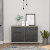 Harvard Small Sideboard With 2 Doors & 1 Drawer  Washed Oak Carbon Grey Oak (DHD) Image 4