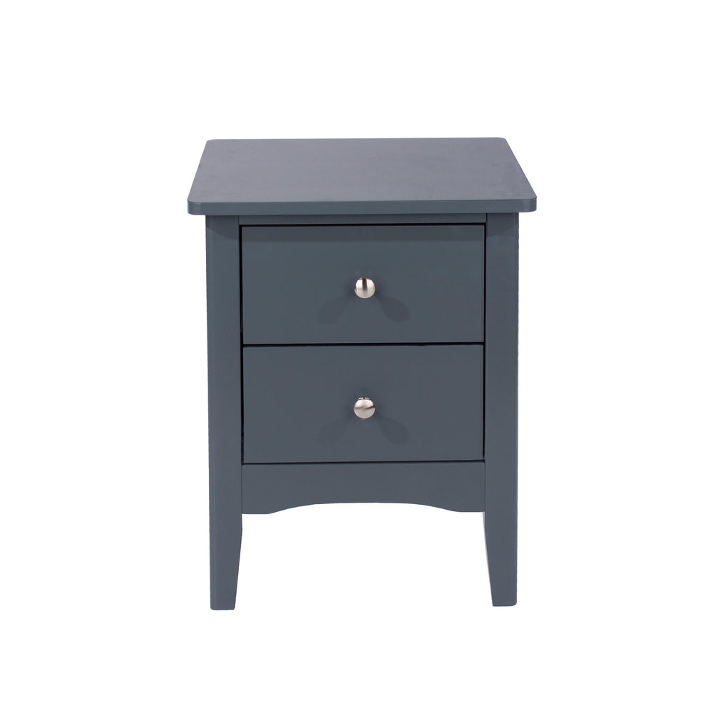 Como Blue 2 Petite Drawer Bedside Cabinet  Blue  (DHD) Image 2