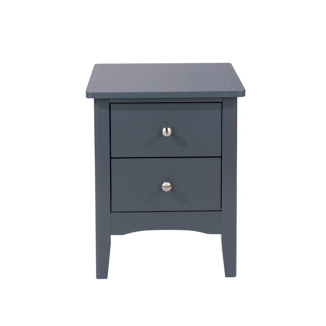 Como Blue 2 Petite Drawer Bedside Cabinet  Blue  (DHD) Image 2