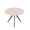 Aspen Round Dining Table, White Painted Top With Black Pedestal Leg Frame White Black (DHD) Image 2