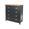 Dunkeld 4 Drawer Chest Midnight Blue Antique Oak Effect Wax (DHD) Image 1