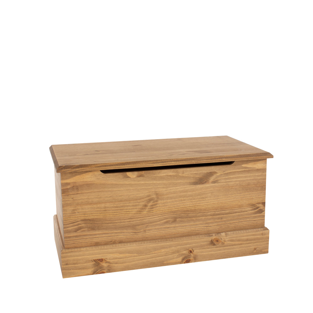 Cotswold Ottoman Storage Trunk  Antique Waxed Pine  (DHD) Image 3