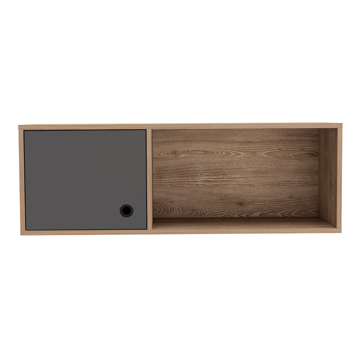 Vegas Wall Storage Unit Bleached Oak Grey (DHD) Image 2