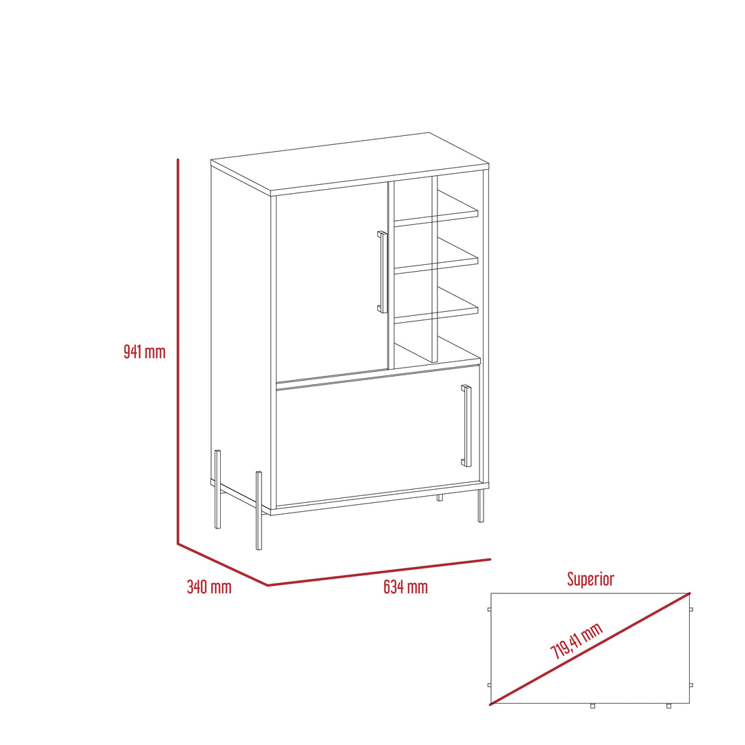 Harvard Drinks Bar Washed Oak Carbon Grey Oak (DHD) Image 6