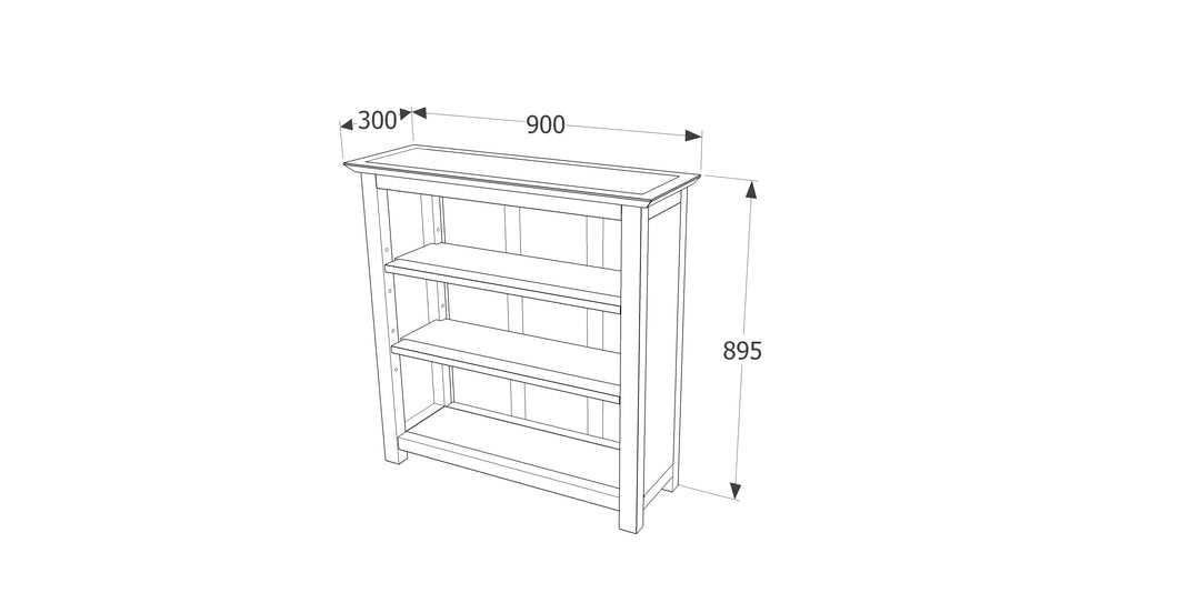 Boston Low Bookcase Dark Brown  (DHD) Image 4