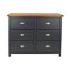 Dunkeld 3+3 Dr Wide Chest Midnight Blue Antique Oak Effect Wax (DHD) Image 2