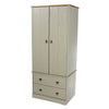 Corona Classic 2 Door, 2 Drawer Wardrobe Grey Antique (Self Assembly) (DHD)