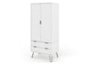 Augusta White 2 Door, 2 Drawer Wardrobe White    (DHD) Image 1