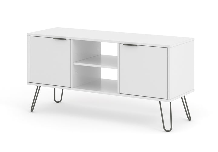 Augusta White 2 Door Flat Screen Tv Unit White    (DHD) Image 1