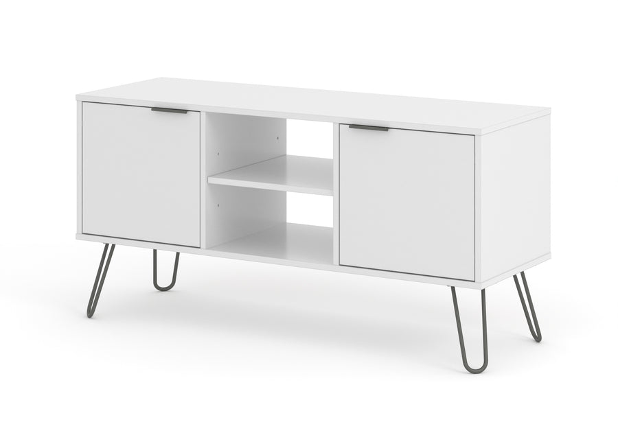 Augusta White 2 Door Flat Screen Tv Unit White    (DHD) Image 1