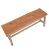 Corona Grey Live Edge Large Dining Bench Grey Antique Waxed Pine (DHD) Image 3