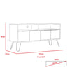 Vegas Wide Screen Tv Rack With 4 Doors Bleached Oak Grey (DHD) Image 5