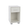 Lido 1 Drawer Compact Bedside Cabinet  White  (DHD) Image 3