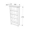 Dunkeld Tall Bookcase  Midnight Blue Antique Oak Effect Wax (DHD) Image 3