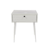 Options Saturn Metal 1 Drawer Bedside Cabinet, White With Gold Handle  White Gold (Self Assembly) (DHD)