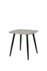 Aspen Square Dining Table, Grey Oak Effect With Black Tapered Legs  Grey Oak Black (DHD) Image 1