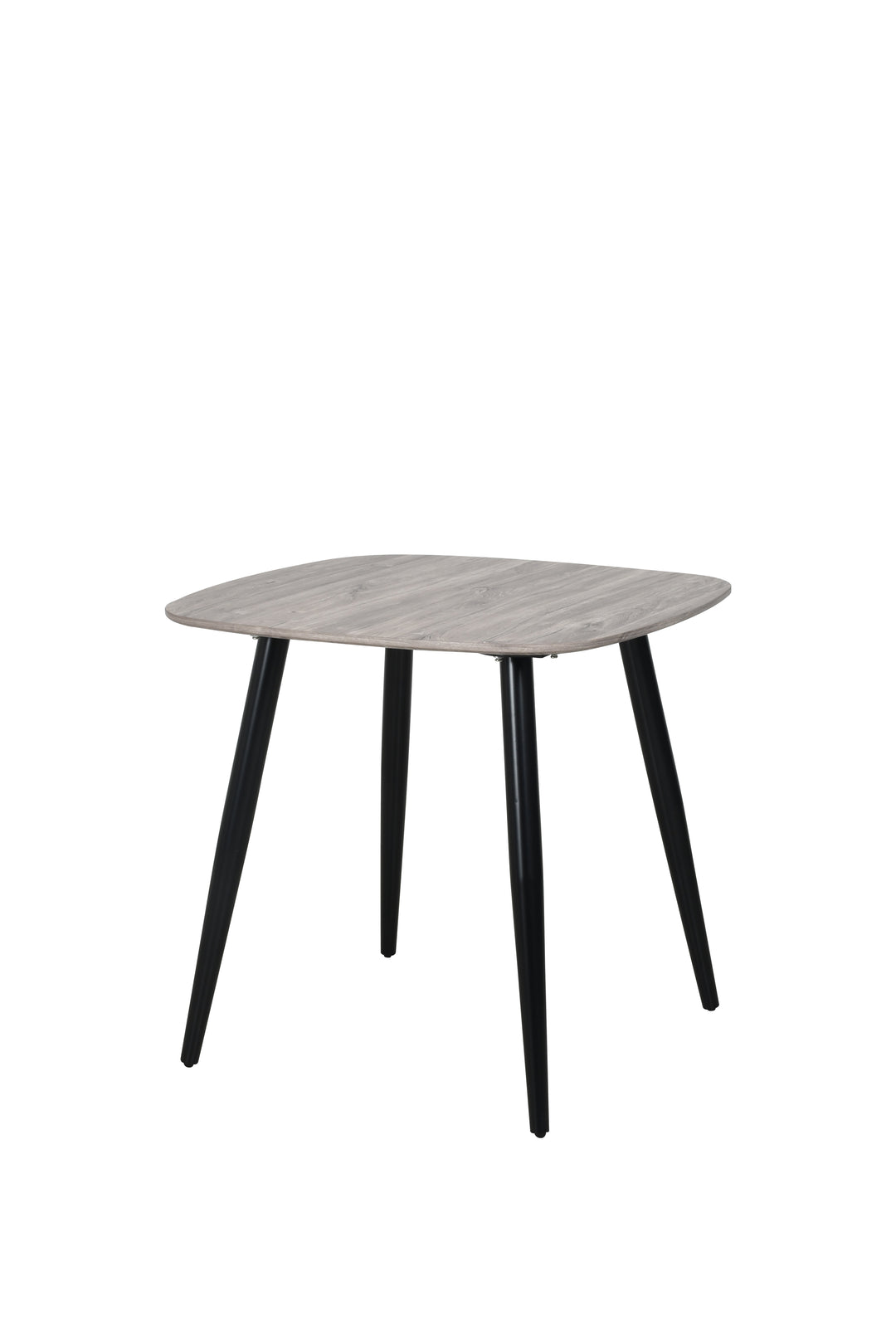 Aspen Square Dining Table, Grey Oak Effect With Black Tapered Legs  Grey Oak Black (DHD) Image 1