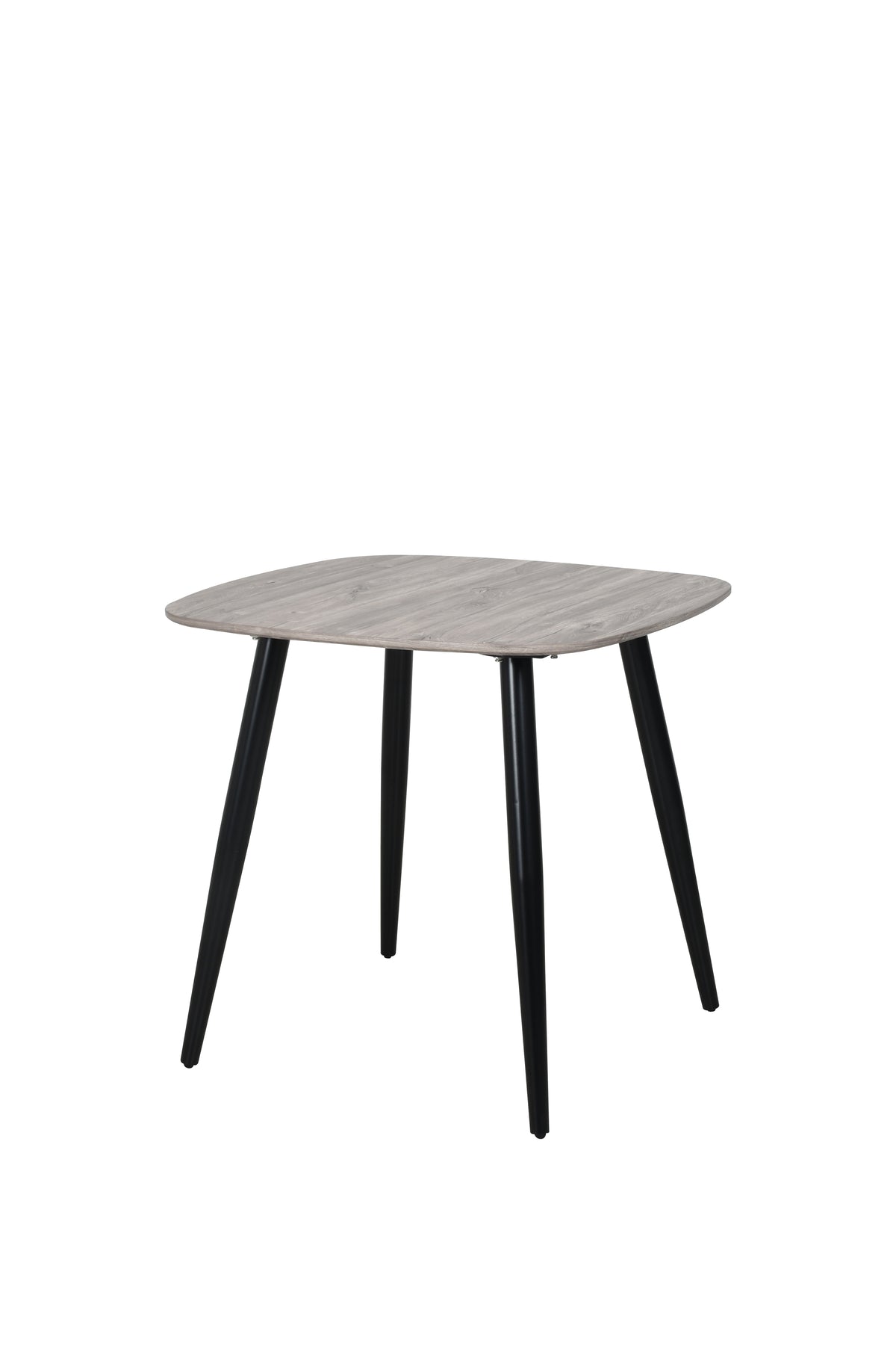 Aspen Square Dining Table, Grey Oak Effect With Black Tapered Legs  Grey Oak Black (DHD) Image 1