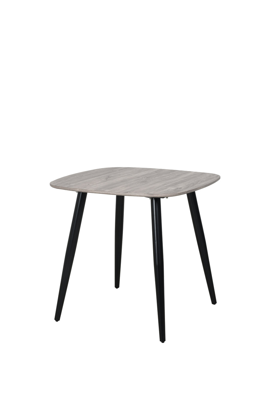 Aspen Square Dining Table, Grey Oak Effect With Black Tapered Legs  Grey Oak Black (DHD) Image 1