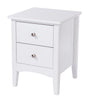 Como White 2 Drawer Bedside Cabinet  White  (DHD) Image 1