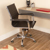 Loft Home Office Home Office Chair With Contour Back In Black Faux Leather With Chrome Base Black Chrome (DHD) Image 2