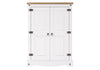 Corona White 2 Door Cupboard Unit  White Wax Antique Waxed Pine (DHD) Image 2