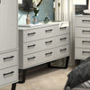 Texas 3+3 Drawer Wide Chest Of Drawers  Grey Waxed Pine Black (DHD) Image 4