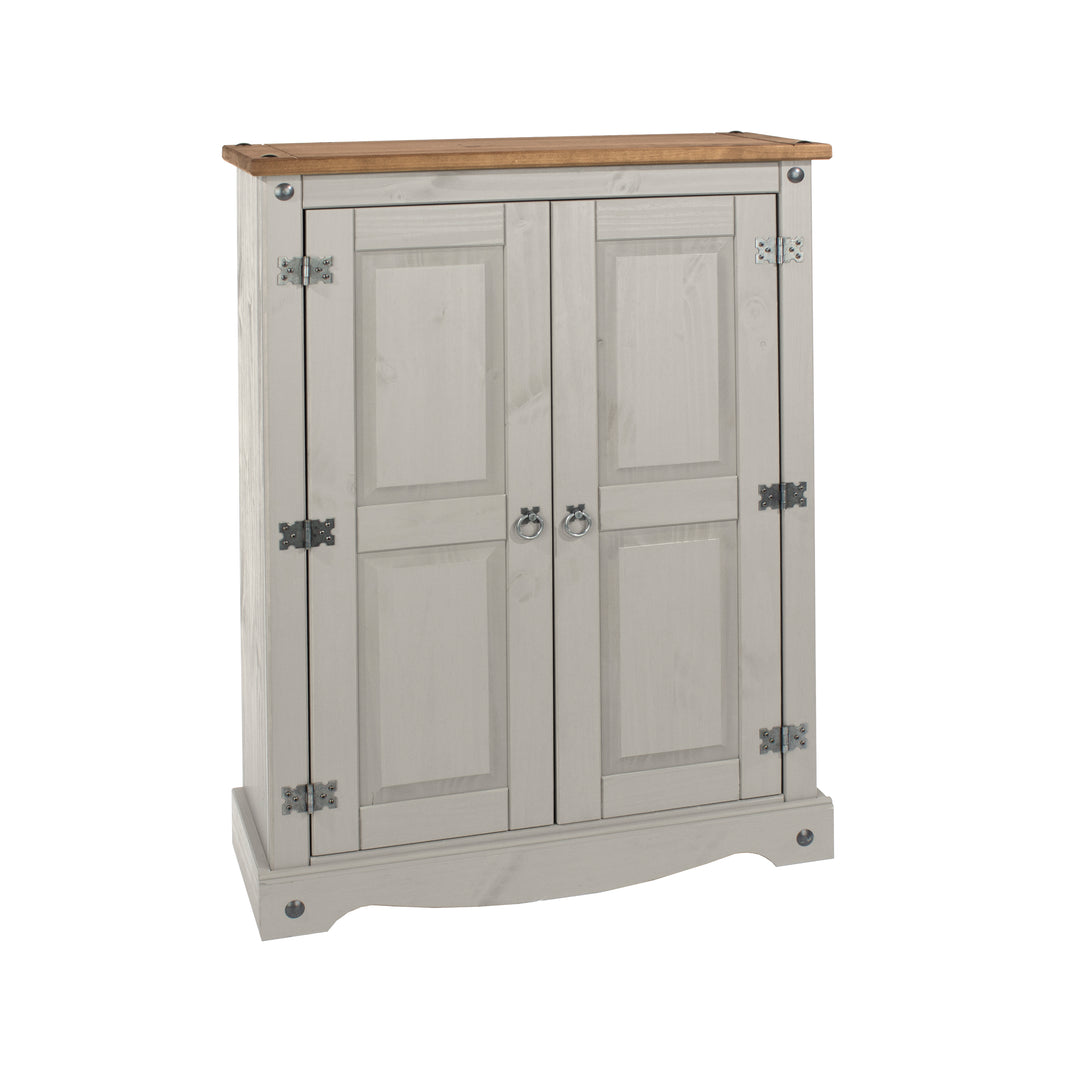 Corona Grey 2 Door Cupboard Unit  Grey Wax  (DHD) Image 3