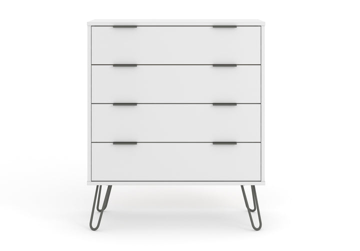 Augusta White 4 Drawer Chest Of Drawers White    (DHD) Image 2