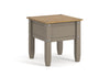 Corona Grey Lamp Table Grey Wax Antique Waxed Pine (DHD) Image 3