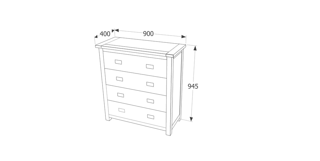 Boston 4 Drawer Chest Dark Brown  (DHD) Image 7