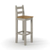 Corona Grey High Breakfast Bar Chair (Pair) Grey Antique Waxed Pine (DHD) Image 1