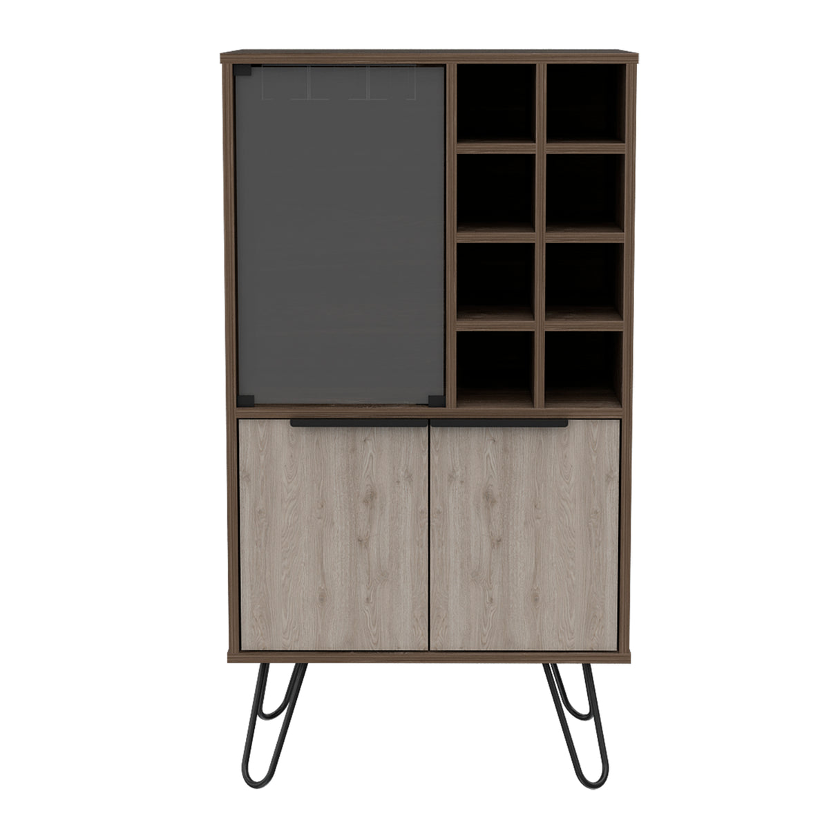 Nevada Wine Cabinet Smoked Oak Bleached Grey Oak (DHD) Image 2
