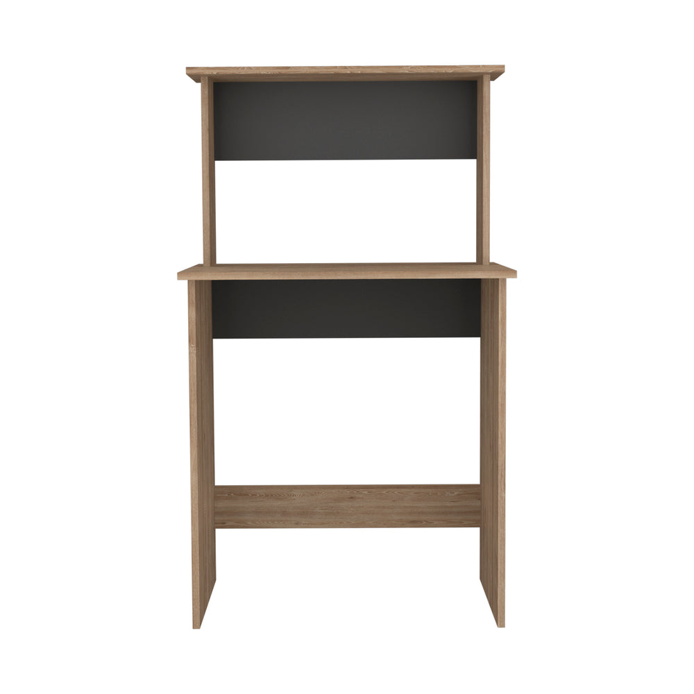 Vegas Workstation With Keyboard Shelf Bleached Oak Grey (DHD) Image 2