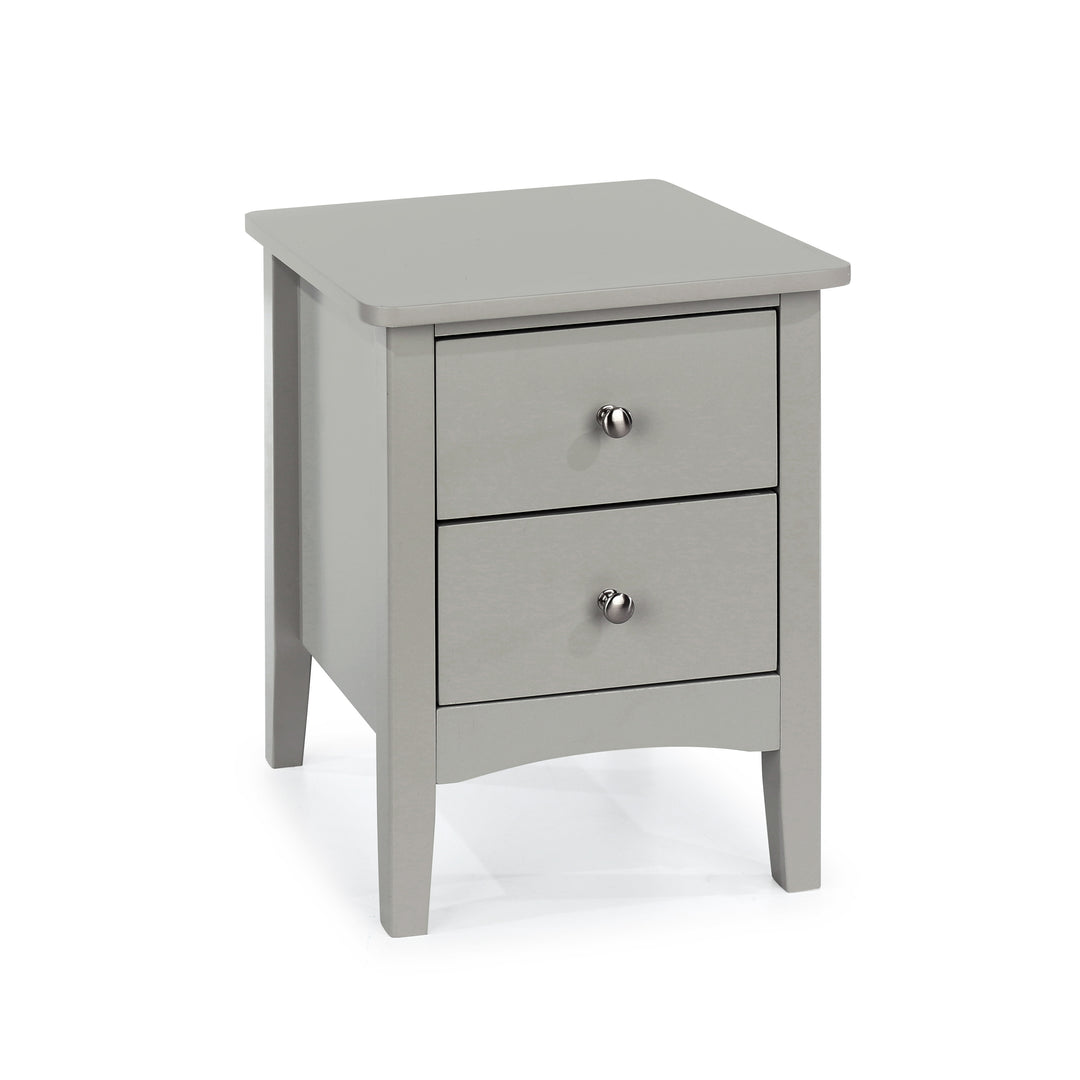 Como Grey 2 Petite Drawer Bedside Cabinet  Grey  (DHD) Image 3
