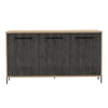 Harvard Medium Sideboard With 3 Doors  Washed Oak Carbon Grey Oak (DHD) Image 2