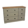 Corona Classic 3+3 Drawer Wide Chest Of Drawers Grey Antique (Self Assembly) (DHD)