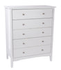 Como White 5 Drawer Chest White  (DHD) Image 3