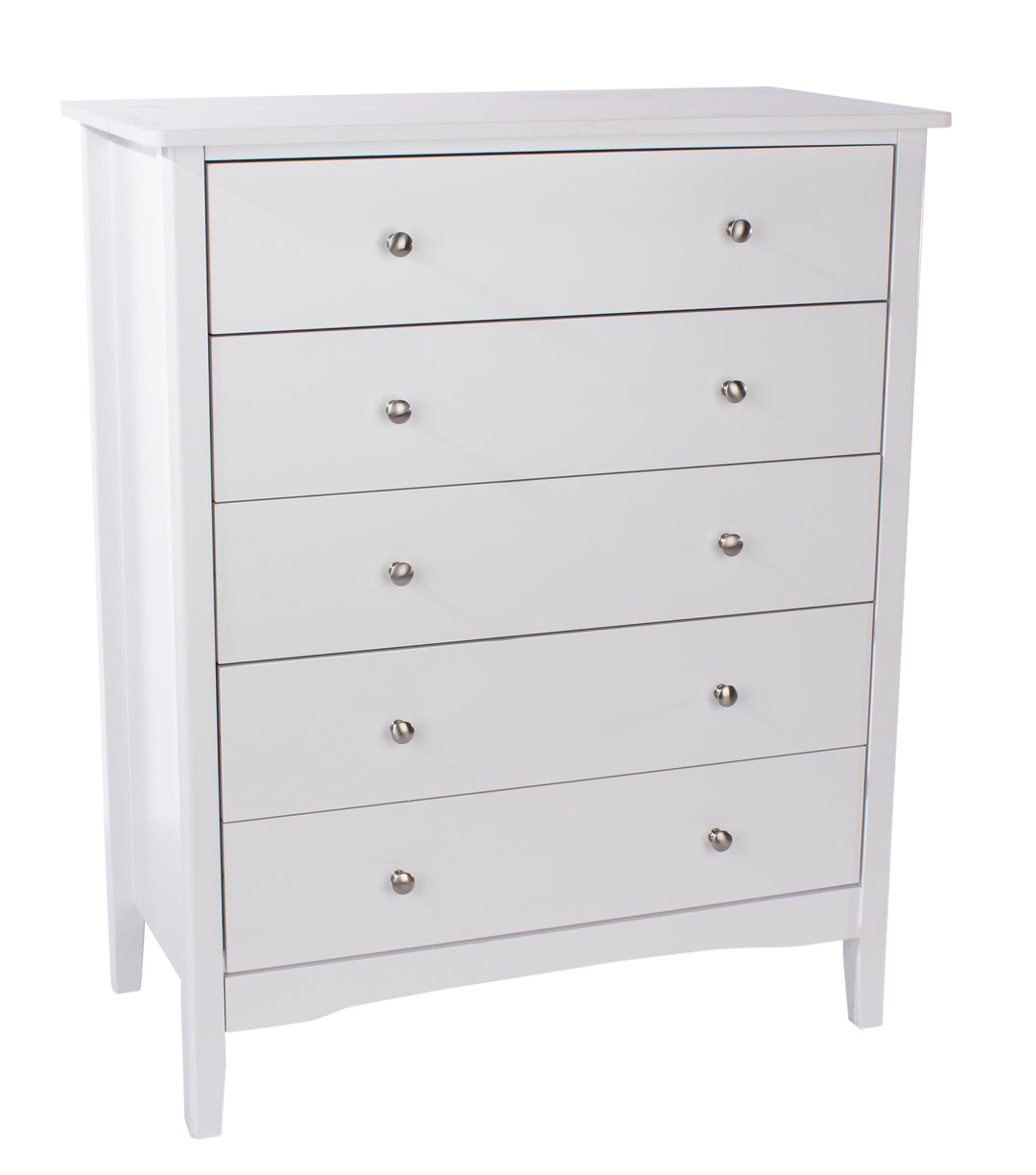 Como White 5 Drawer Chest White  (DHD) Image 3