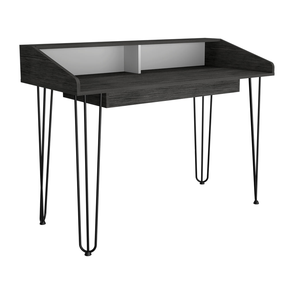 Dallas Home Office Desk  White Carbon Grey Oak (DHD) Image 1
