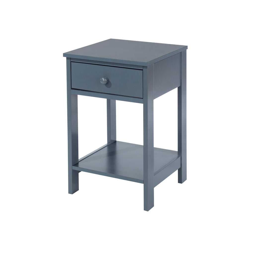 Options Blue Shaker, 1 Drawer Petite Bedside Cabinet Blue  (DHD) Image 1