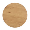 Aspen Round Dining Table, Light Oak Effect Top With Black Pedestal Leg  Oak Black (Self Assembly) (DHD)