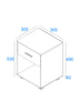 Lido 1 Drawer Compact Bedside Cabinet  White  (DHD) Image 6