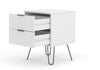 Augusta White 2 Drawer Bedside Cabinet White    (DHD) Image 4