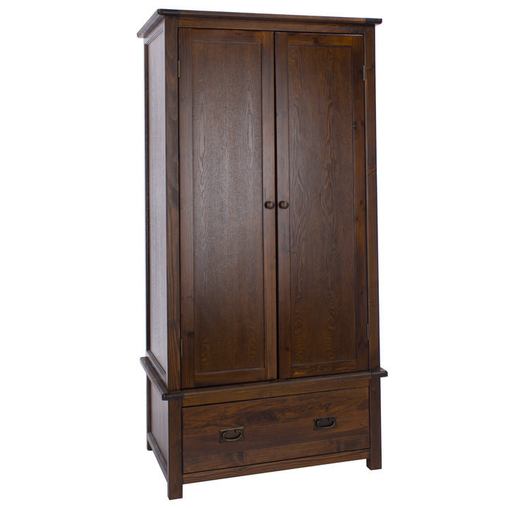 Boston 2 Door, 1 Drawer Wardrobe Dark Brown  (DHD) Image 3