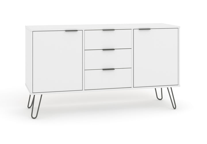Augusta White Medium Sideboard With 2 Doors, 3 Drawers  White    (DHD) Image 3