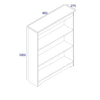 Colorado Low Wide Bookcase  Soft White Oak (DHD) Image 5