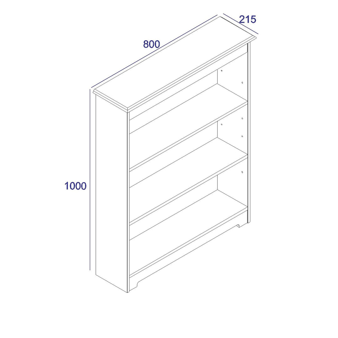 Colorado Low Wide Bookcase  Soft White Oak (DHD) Image 5
