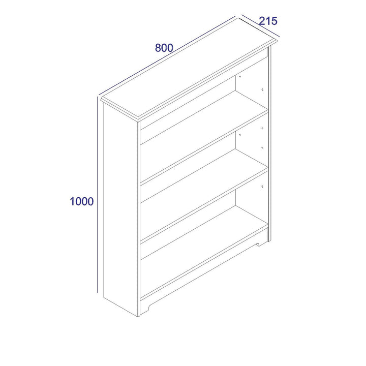 Colorado Low Wide Bookcase  Soft White Oak (DHD) Image 5