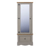 Corona Grey Armoire With Mirrored Door Grey Wax Antique Waxed Pine (DHD) Image 2